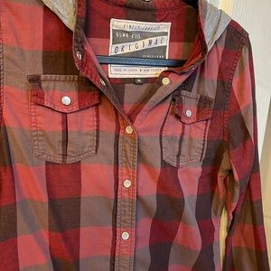 Hooded Flannel Pearl Snap GLMR KLLS Shirt